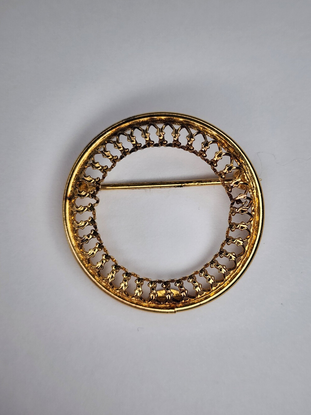 Vintage Sterling Silver Danecraft Wire Filigree Brooch